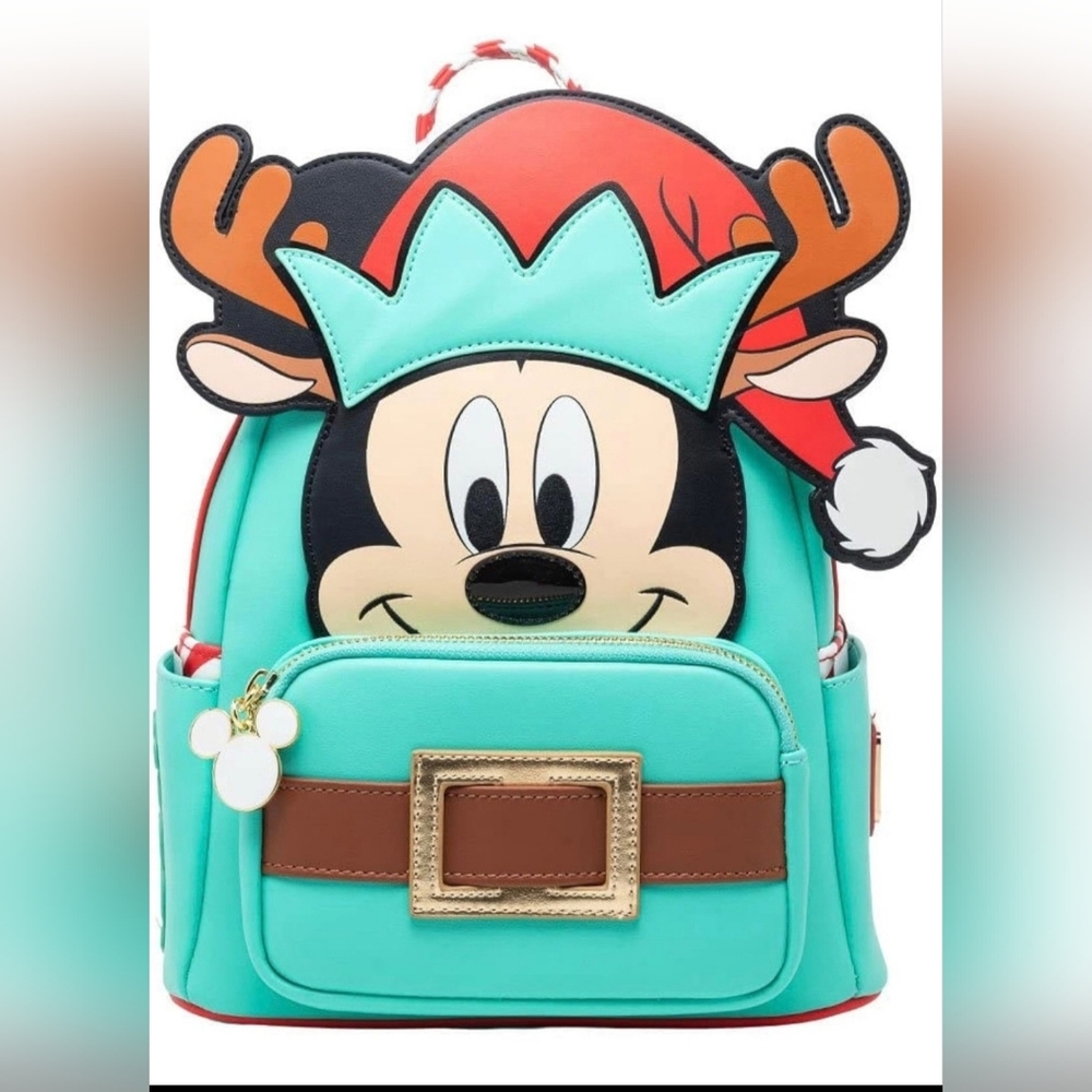 Loungefly Light Up Reindeer Mickey Mouse Mini Backpack